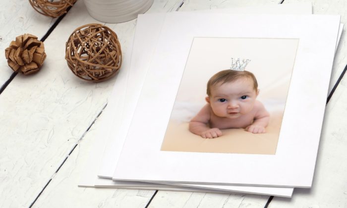 8x10 white Folio Box newborn photography san jose