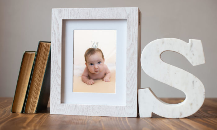 8x10 white Folio Box newborn photography san jose