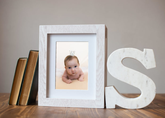 8x10 white Folio Box newborn photography san jose